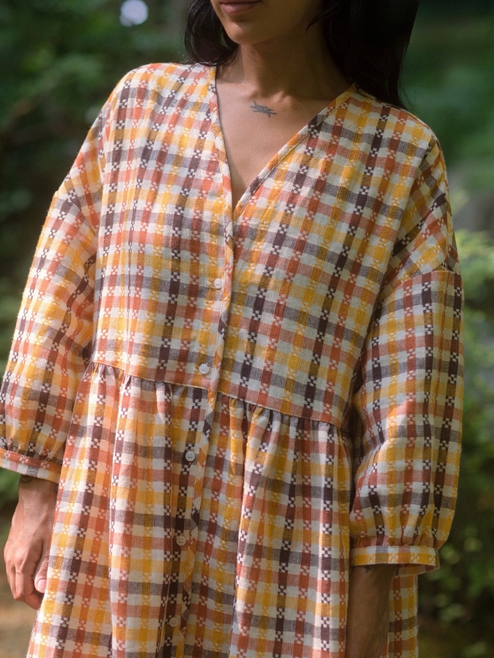 Beaton Harvest Buttondown Linen House Dress size XS - Picture 3 of 9